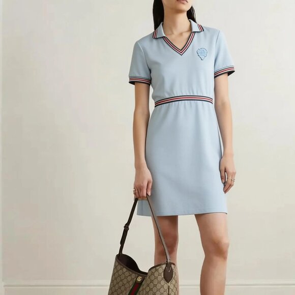 Gucci Dresses & Skirts - 🛡️Gucci Equestrian Coat Of Arms Sherry Web Polo Dress